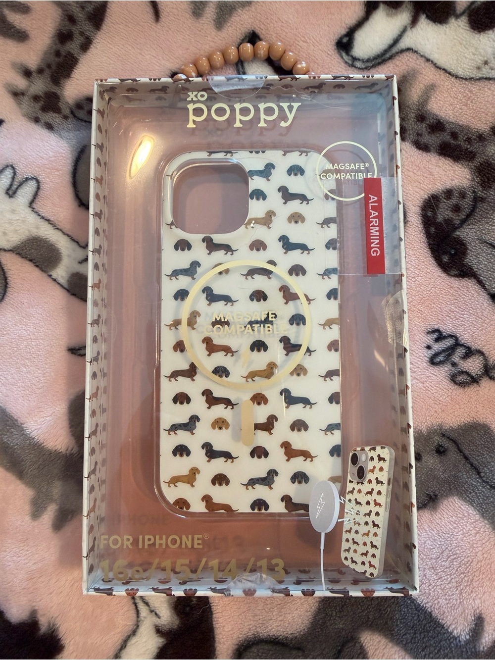 XO poppy dachshund case